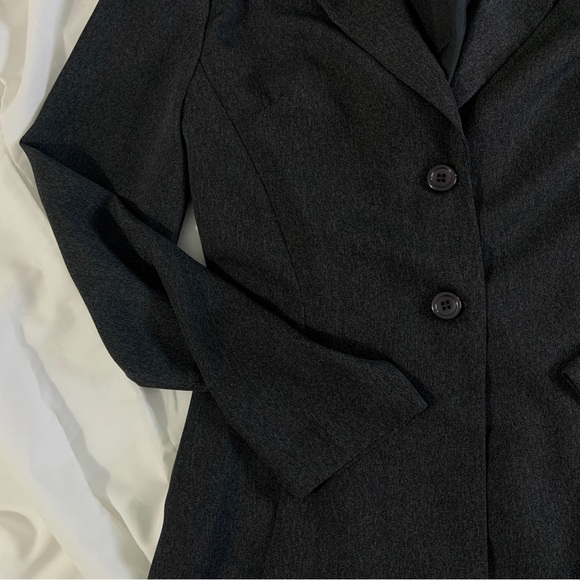 Blazer, Long Thin Grey Blazer - Picture 5 of 6